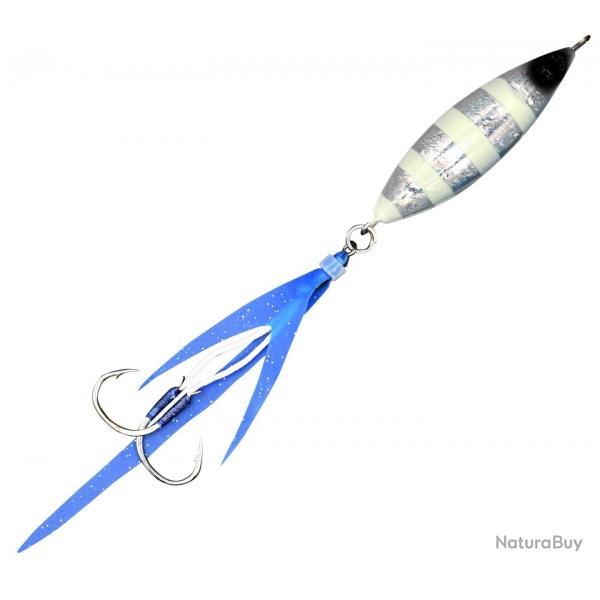 Jig Mtallique Volkien Soul Micro Candy Tail 40g Zebra Glow Silver