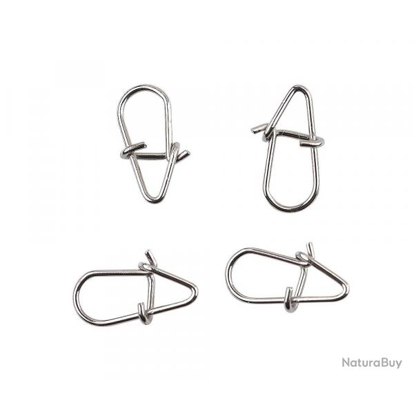 Agrafe Spro Freestyle Stainless Fluoro Snaps Par 10 4.5mm 9.5mm