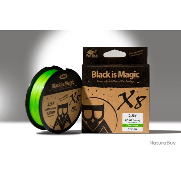 Tresse Bim Tackle Black is Magic Chartreuse 130m 11kg Chartreuse 0.20