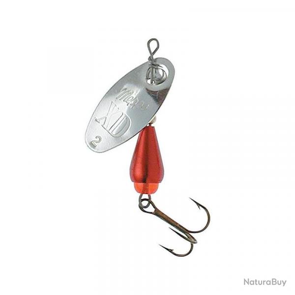 Cuiller Tournante Mepps XD Platinium Argent Rouge 5g n2 Argent Rouge