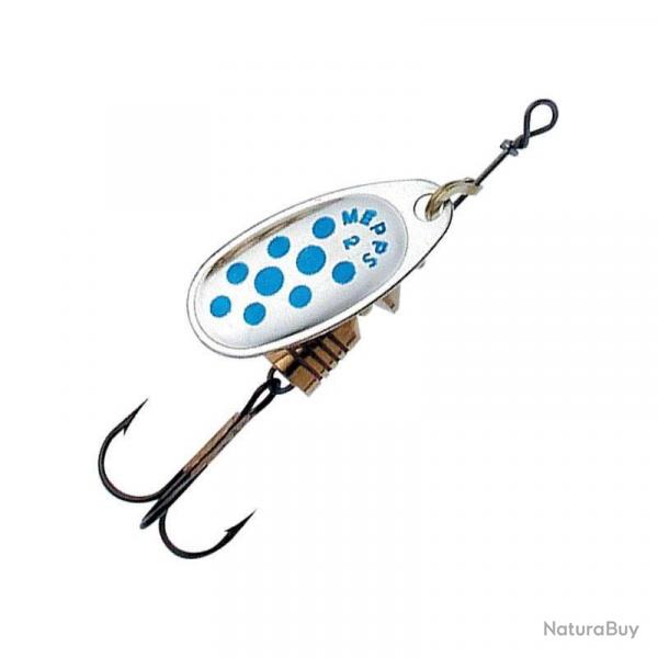 Cuiller Tournante Mepps Comet Argent Points Bleus 3,5g 1 Argent Points Bleus