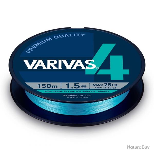 Tresse Varivas 4 WT Blue 150m 150m PE 2 30lb