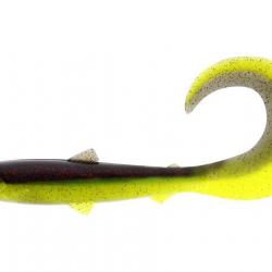 Leurre Souple Westin Bullteez Curltail 10cm 10cm 6g Black Chartreuse