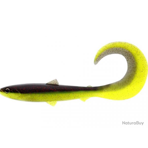 Leurre Souple Westin Bullteez Curltail 14cm 14cm 15g Black Chartreuse