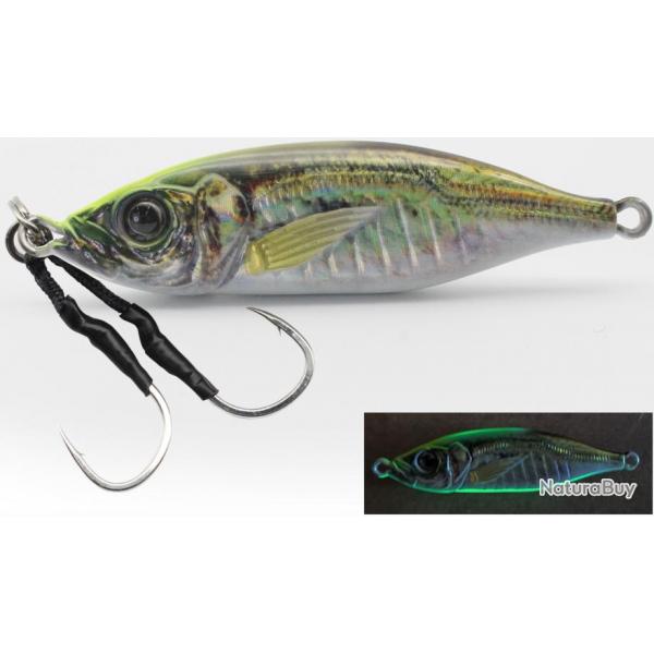 Jig Mer Little Jack Metal Adict 06 10g 10g Chart Head Glow Belly Aji