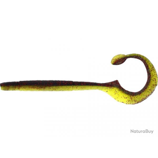 Leurre Souple Westin Ned Worm Curl 12cm 3g par 5 12cm Black / Chartreuse