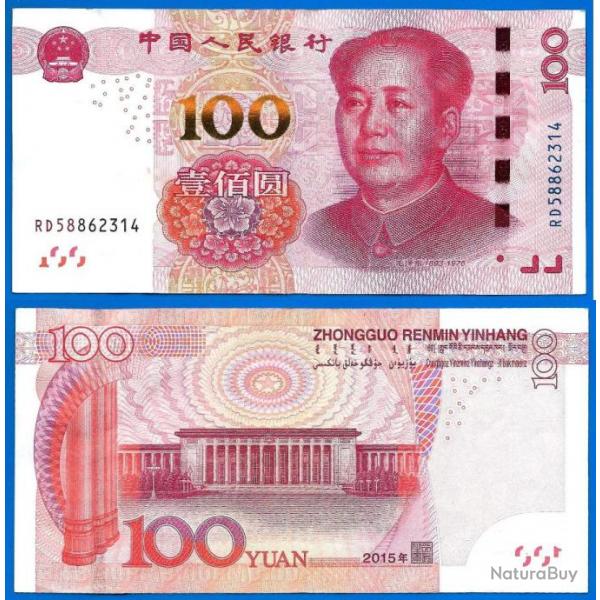 Chine 100 Yuan 2015 Mao Billet Yuans Asie
