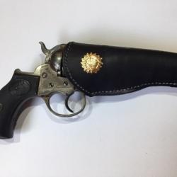 Holster CEINTURE Colt SHERIFF (Tête d'Aigle OR) cuir Noir