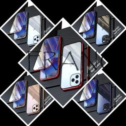 Coque Magnetique Alu Verre Trempe 2 Faces, Couleur: Au Choix, Smartphone: iPhone 14 Pro Max