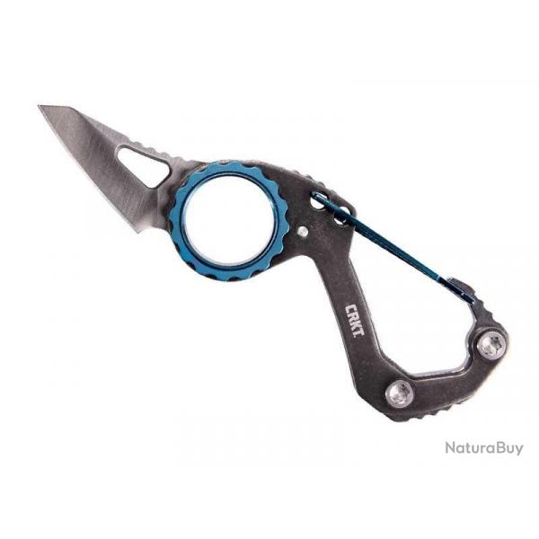 COUTEAU CRKT COMPANO SHEEPFOOT ANNEAU ACIER INOX BLEU