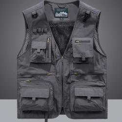 Gilet de Pêche 12 poches, coloris GRIS......LIV OFFERTE