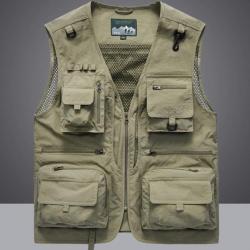 Gilet de Pêche 12 poches, coloris KAKI......LIV OFFERTE