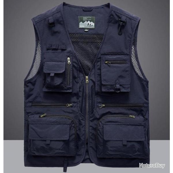 Gilet de Pche 12 poches, coloris BLEU......LIV OFFERTE