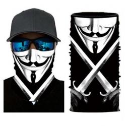 Masque V pour Vendetta Cache Cou Col Bandana Foulard Bonnet coupe-vent