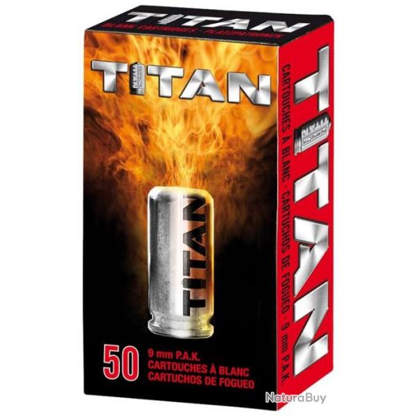 1 boite de 50 munitions Titan 9mm a blanc