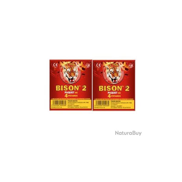 Bison 2 - 2X Paquet de 4 Ptard  mche Bison 2 - Artifice