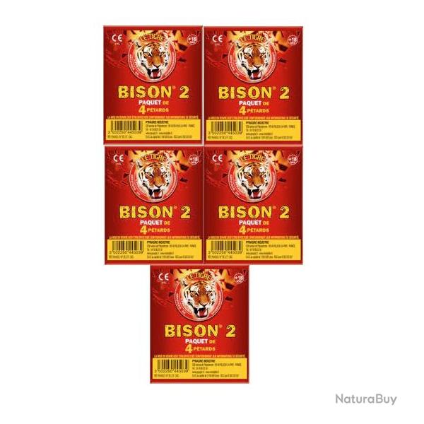 Bison 2 - 5X Paquet de 4 Ptard  mche - Artifice