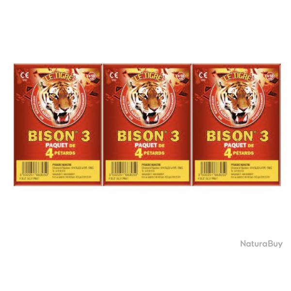 Bison 3 - 3X Paquet de 4 Ptard  mche - Artifice