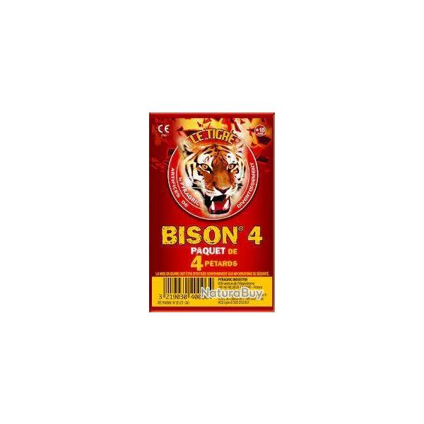 Bison 4 - Paquet de 4 Ptard  mche Bison 4 - Artifice