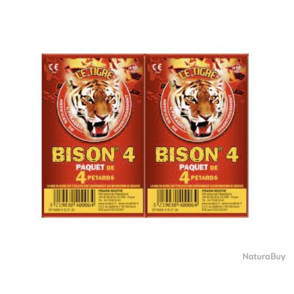 Bison 4 - 2X Paquet de 4 Ptard  mche Bison 4 - Artifice