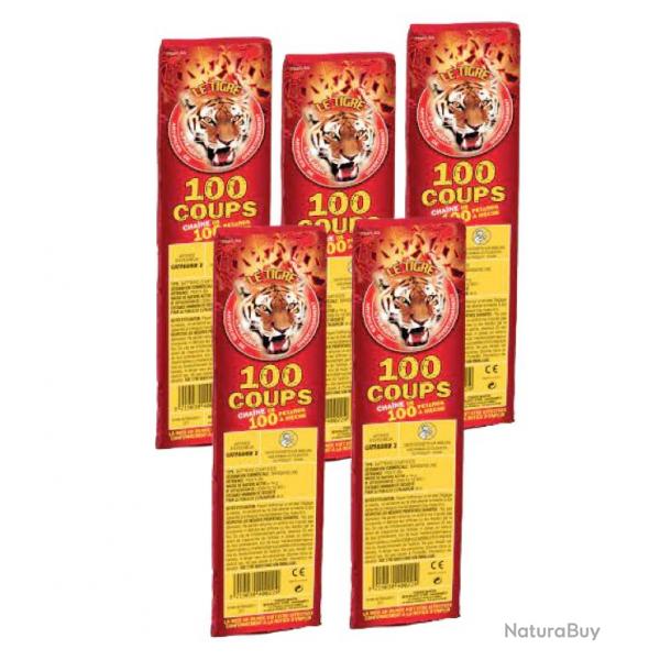 5X Paquets - Ptard Tigre - Mitraillette de 100 coups