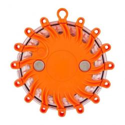 GYROPHARE / BALISE DE SIGNALISATION ORANGE RECHARGEABLE 16 LED A 360° AVEC 9 MODES D'ECLAIRAGE