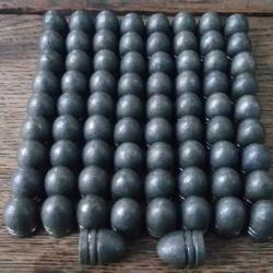 100 balles ogivales, pour calibre .44, diamètre .454, 200 grains  ( 13g ), plomb pur