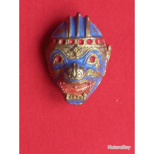 Superbe ancien pendentif  masque  divinit tibtaine