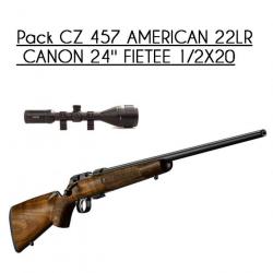 Pack CZ 457 AMERICAN 22LR +HAWKE 3-12X50 