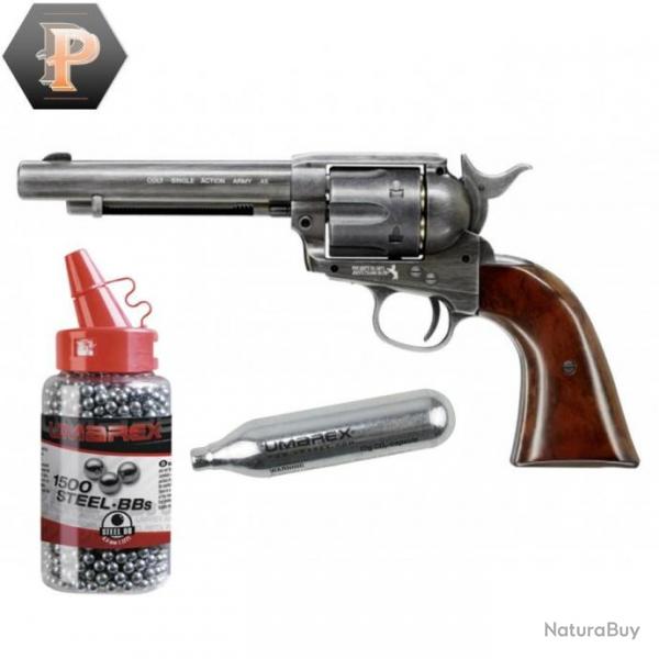 Revolver Colt SA Army 45 5.5'' CO2 cal. BB/4.5 Antique finsih + 1500BB + capsules