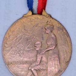 R LALIQUE journée des tuberculeux anciens militaires 1917 médaille