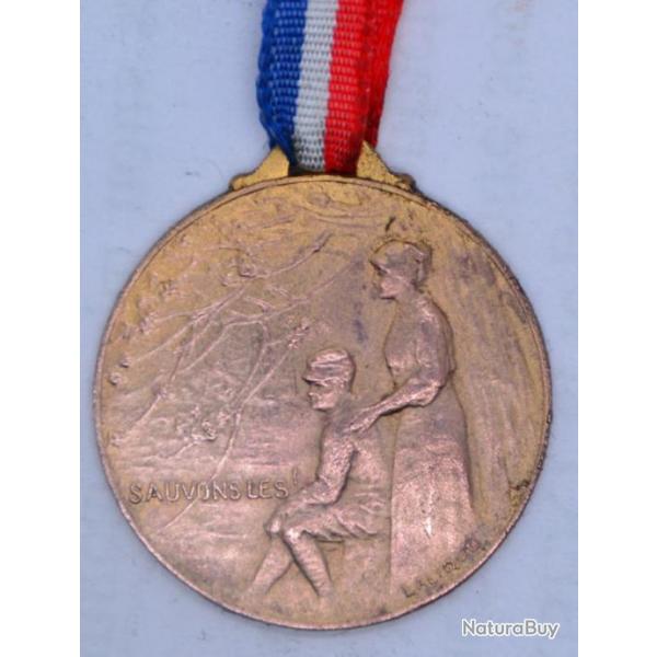 R LALIQUE journe des tuberculeux anciens militaires 1917 mdaille