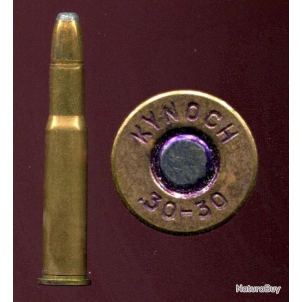 .30-30 Winchester - marque KYNOCH -  balle cuivre pointe plomb