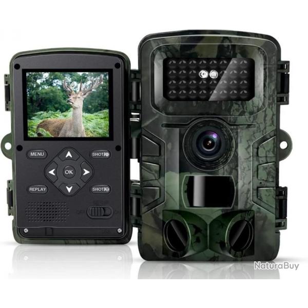 Camera de Chasse vision Nocturne 36MP HD Infrarouge Animaux Pige Photographique LCD 2,4" tanche