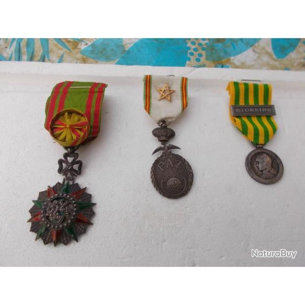 lot de 3 mdailles militaires,at comme neuf!!RARE