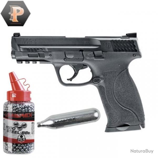 Pistolet Smith&Wesson M&P9 M2.0 CO2 cal BB/4.5 + 1500BB + capsules