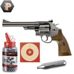 Revolver Smith&Wesson M29 6,5'' CO2 cal. BB/4.5mm + 1500BB + cibles + capsules