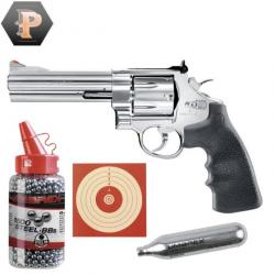 Revovler Smith&Wesson 629 classic 5'' CO2 cal. BB/4.5mm + 1500BB + cibles + capsules