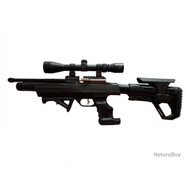 Pistolet PCP KRAL Puncher NP-01-TACTICAL + LUNETTE 3-9X40 Cal. 4,5 mm ,19,9 joules