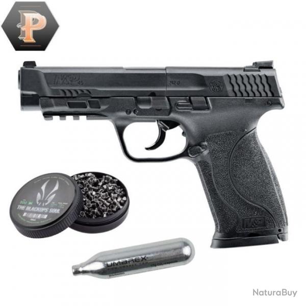 Pistolet Smith&Wesson M&P45 M2.0 CO2 cal. 4.5mm + plombs + capsules