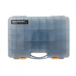 Boite de Rangement Savage Gear Lurebox 2 Sided Smoke 29.5 x 20.5 x 6.2cm Large