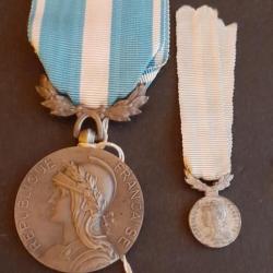 MEDAILLE COLONIALE + MINIATURE