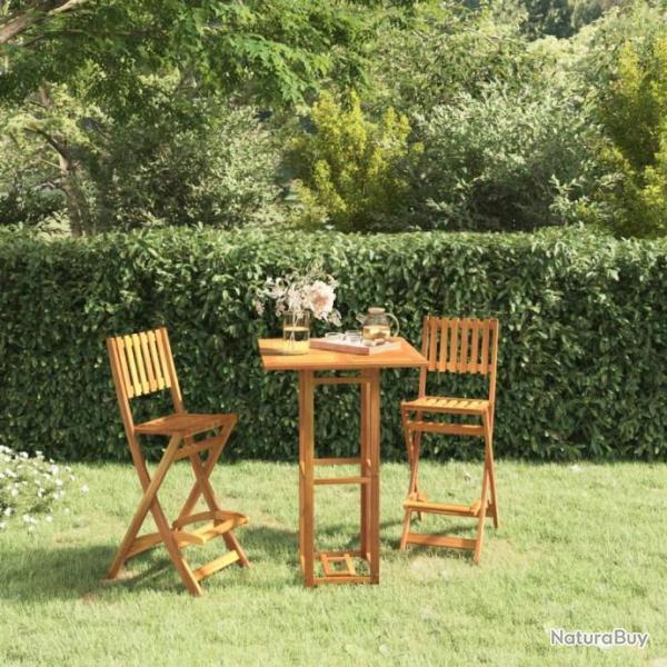 Ensemble de bar d'extrieur 3 pcs Bois d'acacia massif