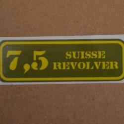 un sticker pour boite a munition 7.5 suisse revolver
