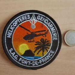 obsolète écusson hélicoptère gendarmerie Fort de France
