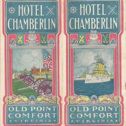 Militaria : rare fascicule "HOTEL CHAMBERLIN OLD POINT COMFORT, Virginia. Début 1900