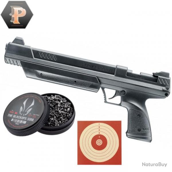 Pistolet UX Strike Point cal. 5.5 + plombs + cibles