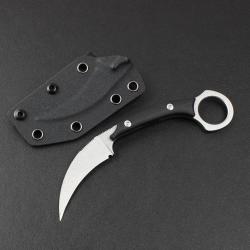Couteau karambit acier d2 étui kydex combat tactique survie custom chasse pêche #0113