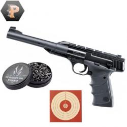 Pistolet Buck Mark URX Browning CAL 4.5mm + plombs + cibles