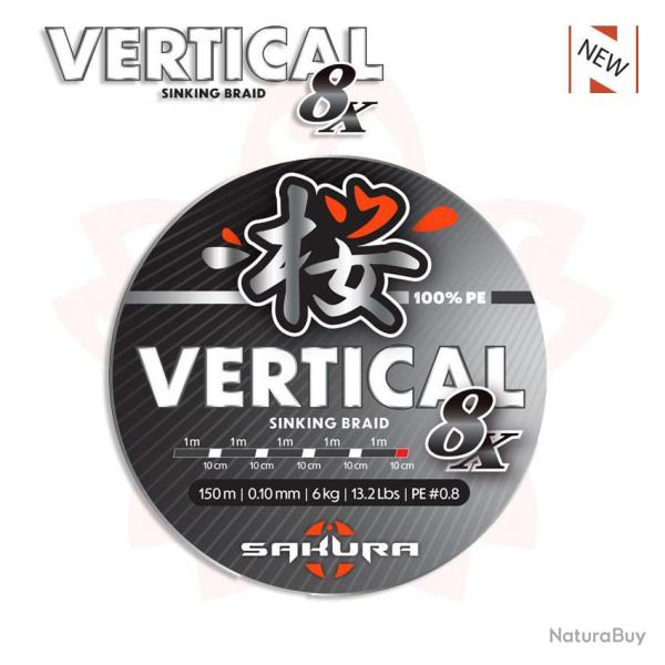 Tresse Sakura Vertical 8X 150m 9kg 15/100 150m